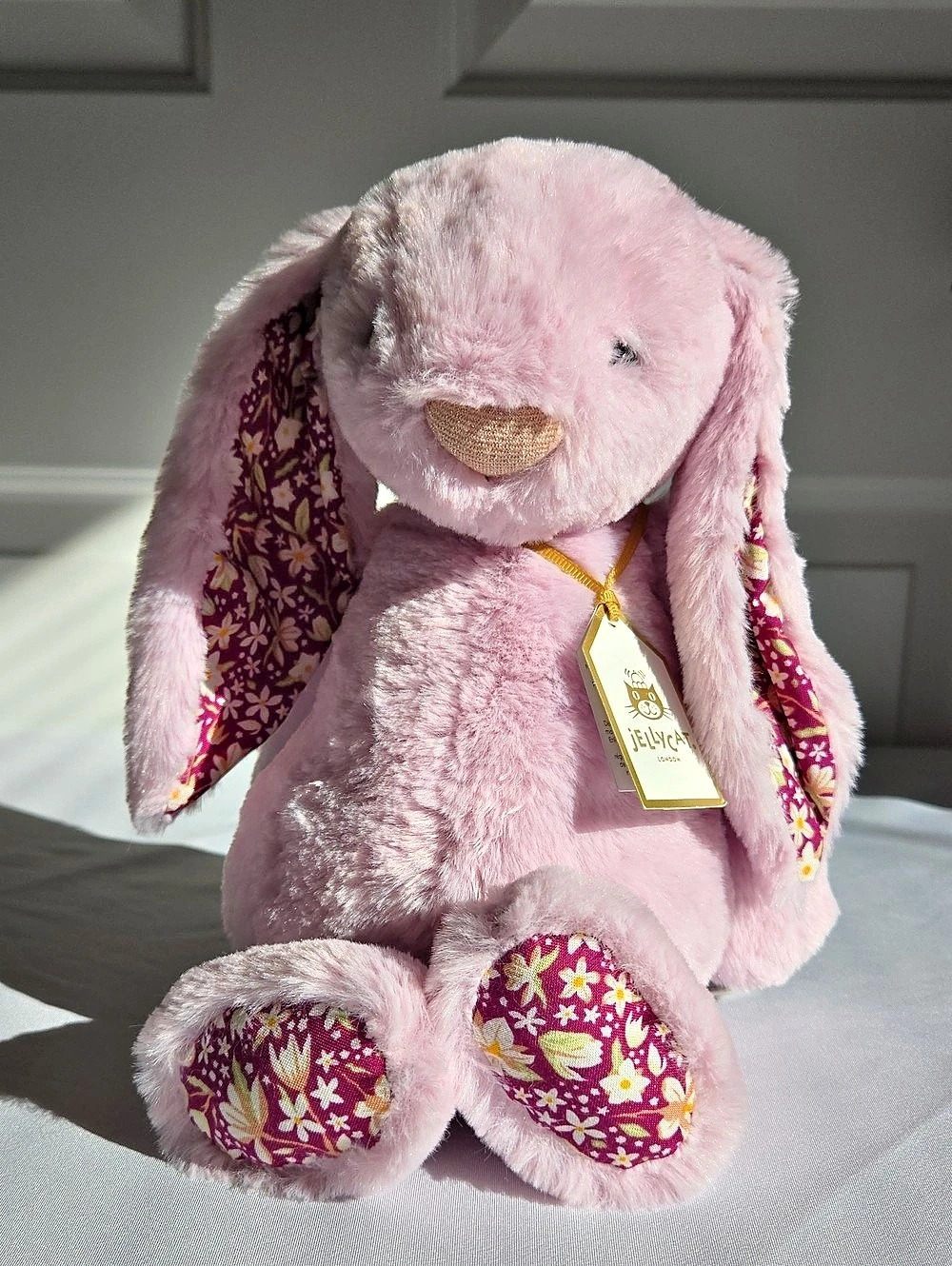 Jellycat Thistlepop Blossom Luxe Bunny Pink Purple Floral Bunny NWT